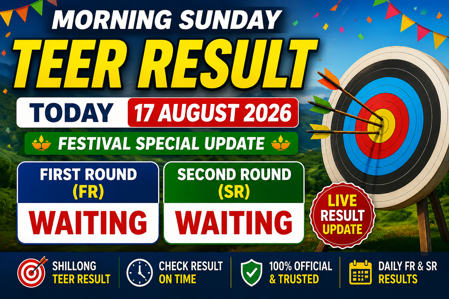 Morning Sunday Teer Result Today 17 August 2026 – FR & SR Number (Festival Special Update)